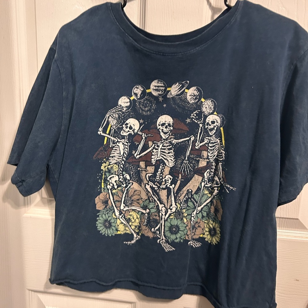 Blue skeleton shirt